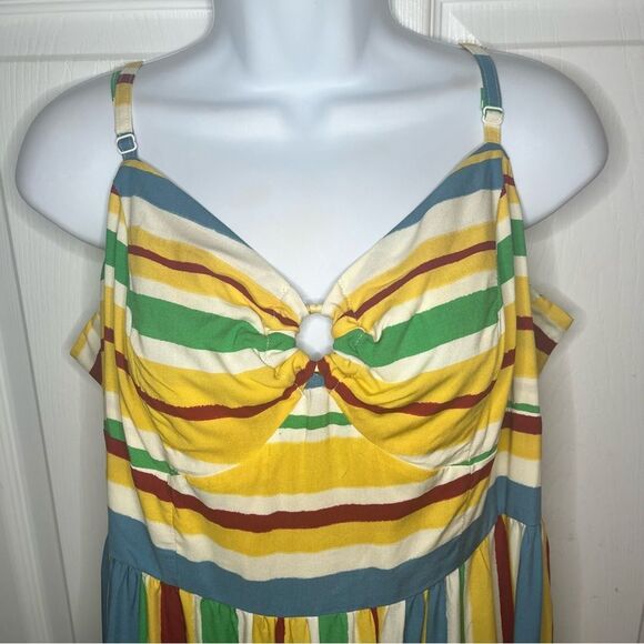 Hell Bunny Sunshine And Lollipops Maxi Dress Colorful Tiered Maxi Sundress XL - Picture 6 of 11